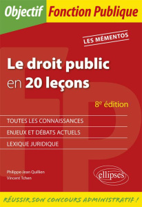 Le droit public en 20 leçons. 8e édition - Tchen Vincent ; Quillien Philippe-Jean