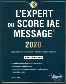 L'expert du Score IAE Message. 9 tests blancs, Edition 2020 - Parienti Dorone