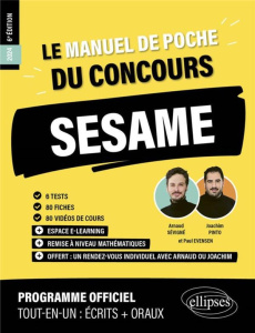 Le manuel de poche du concours SESAME. 6 tests, 70 fiches, 70 vidéos de cours, Edition 2024 - Sévigné Arnaud ; Pinto Joachim ; Evensen Paul