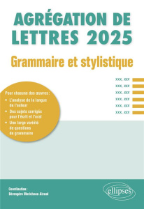 Agrégation de Lettres Grammaire et stylistique. Etude grammaticale d'un texte de langue française po - Moricheau-Airaud Bérengère