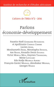 Cahiers de l'IREA N° 2/2016 : Parlons économie-développement