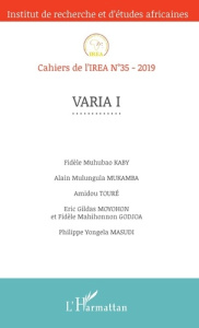 Cahiers de l'IREA N° 35/2019 : Varia I