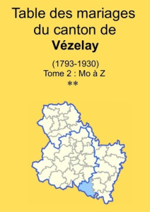 Les mariages du canton de Vézelay (tome 2) - Yonne Sogé