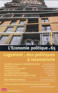 L'Economie politique N° 65, Janvier 2015 : Logement : des politiques à reconstruire - Moatti Sandra