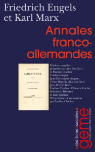 Annales franco-allemandes - Engels Friedrich ; Marx Karl ; Bouffard Alix ; Clo