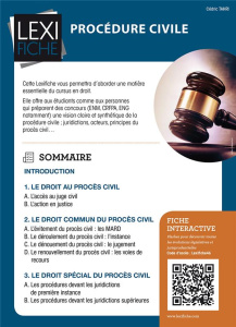 Procédure civile - Tahri Cédric