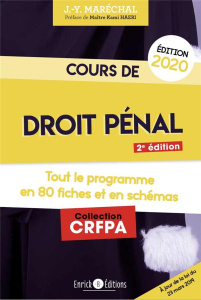 Cours de droit pénal. Tout le programme en 80 fiches et en schémas - Maréchal Jean-Yves ; Haeri Kami
