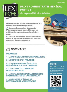 Droit administratif général partie 2. La responsabilité administrative, 4e édition - Thenot Sandra