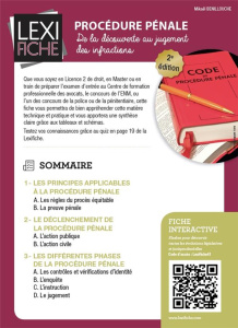 Procédure pénale. De la découverte au jugement des infractions, 2e édition - Benillouche Mikaël