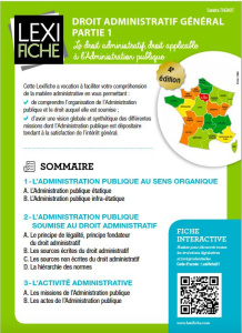 Droit administratif général. Partie 1, Le droit administratif, droit applicable à l'administration p - Thenot Sandra