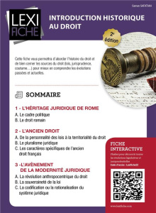 Introduction historique au droit. 2e édition - Safatian Saman