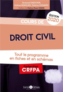 Cours de droit civil. Tout le programme en fiches et en schémas, Edition 2020 - Dadoun Armand ; Durand Valérie ; Ringler Solène ;