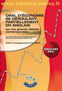 Oral d'économie se déroulant partiellement en anglais sur les grands débats contemporains UE 6 du DS - Legrand-Pieri Emmanuelle ; Le Borgne Pascal