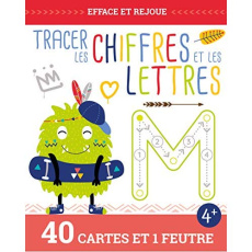 Tracer les lettres et les chiffres. 40 cartes et 1 feutre - IDEES BOOK CREATIONS