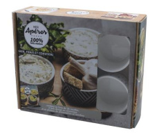 Mes apéros 100% faits maison. Coffret livre   4 bols   1 plateau de présentation - Denizot Mélanie