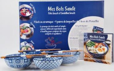 Coffeet Mes bols santé. Poke Bowls et buddha bowls. Avec 4 bols en céramique   4 paires de baguettes - Hemon Albane