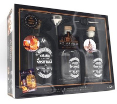 Mes arrangés faits maison. Gin, tequila, vodka - Coffret avec 1 bouteille gravée de 1 l, 2 bouteille - Murmure Emilie