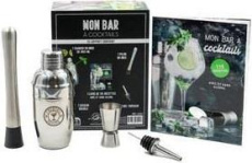 Mon bar à cocktails. Coffret avec 1 shaker, 1 doseur double, 1 pilon et 1 bec doseur - COLLECTIF