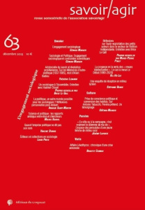 Savoir/Agir N° 63, printemps 2024 : L'engagement sociologique - Mauger Gérard