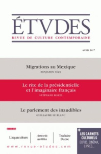 Etudes N° 4237, Avril 2017 - Euvé François