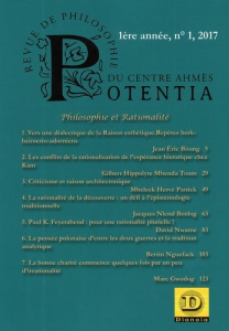 Potentia - revue de philosophie du centre Ahmés N° 1 : Philosophie et rationalité