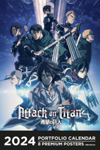 Attack on Titan. 8 premium posters, de janvier à décembre, Edition 2024, Edition bilingue français-a