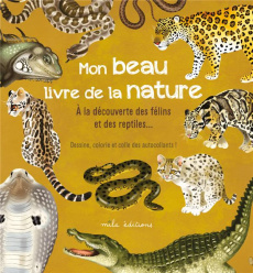 Mon beau livre de la nature. A la découverte des félins et des reptiles… Dessine, colorie et colle d - Baudier Anne ; Romeo Rebecca