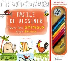 Facile de dessiner tous les animaux avec Barroux. Avec 1 crayon à papier, 7 crayons de couleur, 1 go - BARROUX STEPHANE