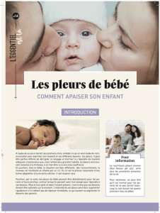 Les pleurs de bébé. Comment apaiser son enfant - COLLECTIF