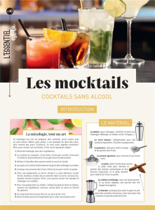 Les mocktails. Cocktails sans alcool - Potvain Marie