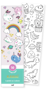 Kawaï. 50 marque-pages à peindre ou à colorier - COLLECTIF