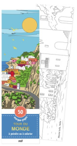 Tour du monde. 50 marque-pages à peindre ou à colorier - COLLECTIF