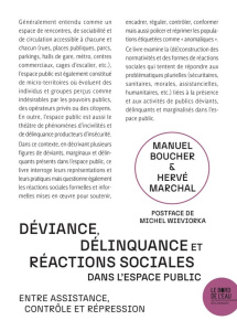 Déviance, délinquance et réactions sociales dans l'espace public. Entre assistance, contrôle et répr - Boucher Manuel ; Marchal Hervé ; Wieviorka Michel