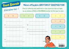 Mémo effaçable addition et soustraction CP-CE1-CE2 - COLLECTIF