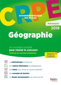 Géographie. Epreuve orale d'admission CRPE, Edition 2018 - Boudjedra Mustapha