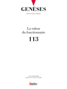 Genèses N° 113 : La valeur du fonctionnaire - COLLECTIF