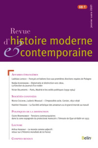 Revue d'histoire moderne et contemporaine Tome 68 N° 1, janvier-mars 2021 - Duhamelle Christophe