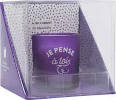 Coffret bougie je pense à toi. Avec un carnet et une bougie - COLLECTIF