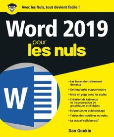 Word 2019 pour les nuls - Gookin Dan ; Escartin Philip