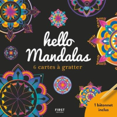 Hello mandala. 6 cartes à gratter, avec 1 bâtonnet - Magano Lisa