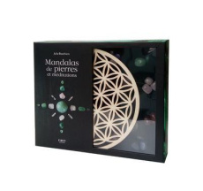 Coffret Mandalas de pierres et méditations. Avec 1 support en bois, 13 pierres et 1 livre - Boschiero Julia