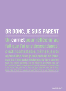 Or donc, j'ai un enfant - Marabout