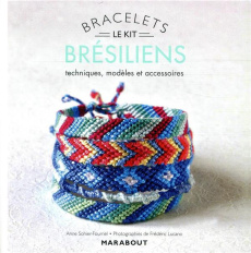 Bracelets brésiliens. Techniques, modèles et accessoires. Avec 2 m de fils de coton violet, rouge, b - Sohier-Fournel Anne ; Lucano Frédéric