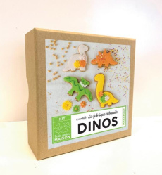 Coffret La fabrique à biscuits dinos. Le livre de recettes avec 4 emporte-pièces dinosaures et des c - Vauzeilles Françoise