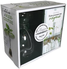 Coffret L'atelier d'aqua-culture. Le livre Faire pousser ses noyaux avec 1 vase spécialement conçu - Marinette Guillaume