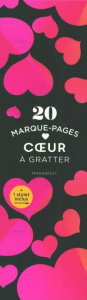 20 marque-pages coeurs à gratter. Avec 1 stylet inclus - COLLECTIF