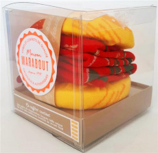 Chaussettes burger. Coffret avec 1 paire de chaussettes longues et 1 livre des meilleures recettes d - Mahut Sandra