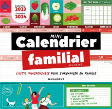 Mini calendrier familial mensuel. Septembre 2023 - Décembre 2024, Edition 2023-2024 - COLLECTIF