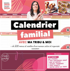 Calendrier familial avec ma tribu & moi. Septembre 2023-décembre 2024 - Avec 2 surligneurs kawaii, E - Gryffon Jenny