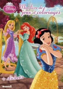 Disney princesses, mon livre de jeux et coloriages - COLLECTIF